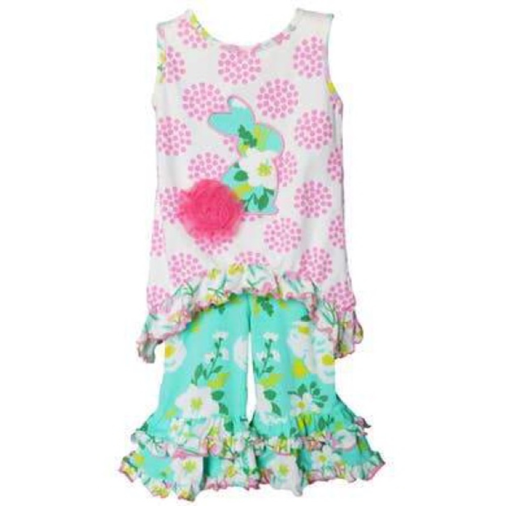 Easter Bunny Tunic & Ruffle Capri Set